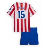Atletico Madrid Clement Lenglet #15 Domáci Detský futbalový dres 2025-26 Krátky Rukáv (+ trenírky)